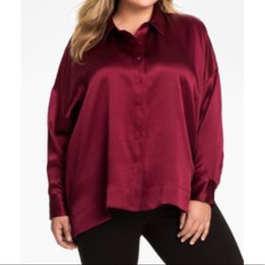 High end Eileen Fisher satin blouse. Worn once